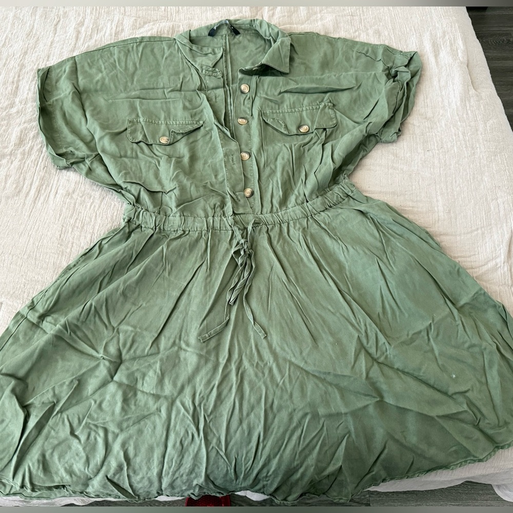 Zara Sage Green Midi Dress